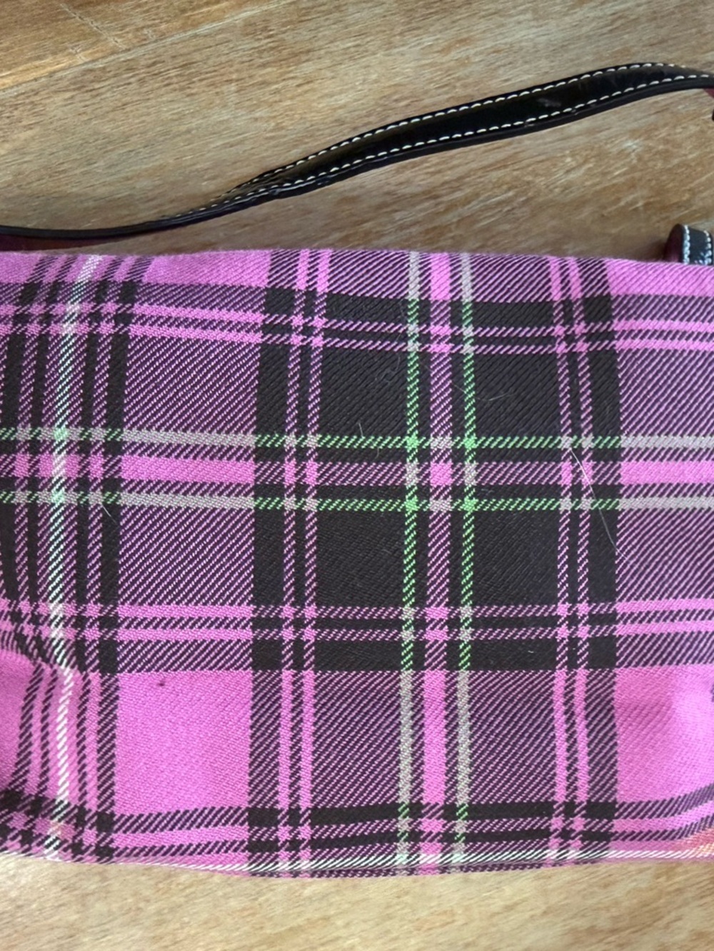 Coach Vintage Y2K Pink Black Plaid Mini Purse - Picture 5 of 15